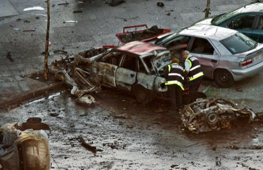 The scene of a 2002 ETA car bomb attack in Madrid. The group has has apologised for the "pain" and "harm" it caused