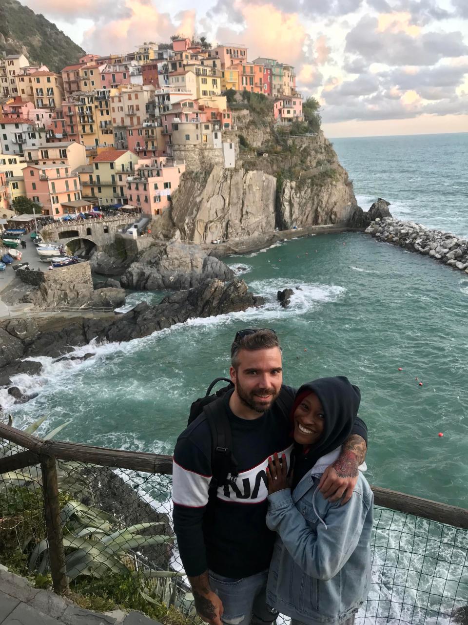 Gabriel Solberg and Krystina Burton in Cinque Terre, Italy.