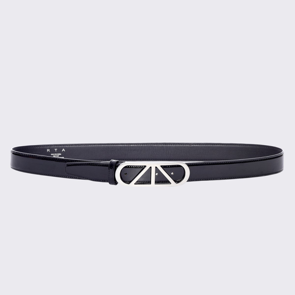 Rta Shiny Black Logo Belt