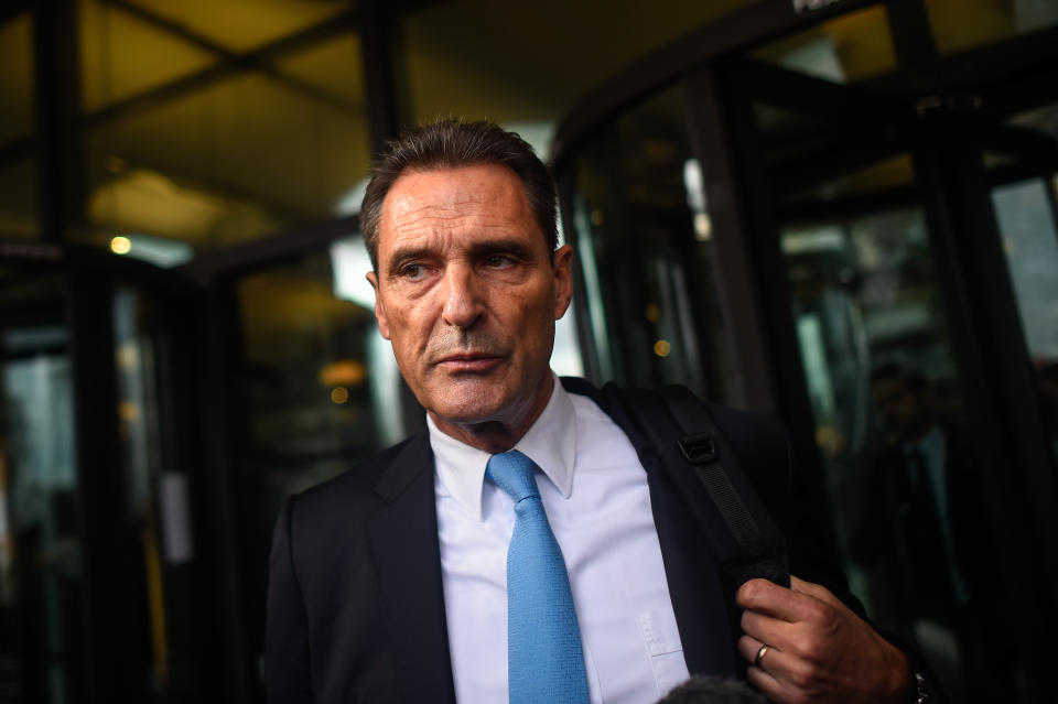 LONDON, ENGLAND - OCTOBER 15: Peter Fankhauser, former Thomas Cook CEO, leaves Portcullis House on October 15, 2019 in London, England. Thomas Cook executives are giving evidence to a business, energy and industrial strategy committee after the recent collapse of the travel company.  (Photo by Peter Summers/Getty Images)