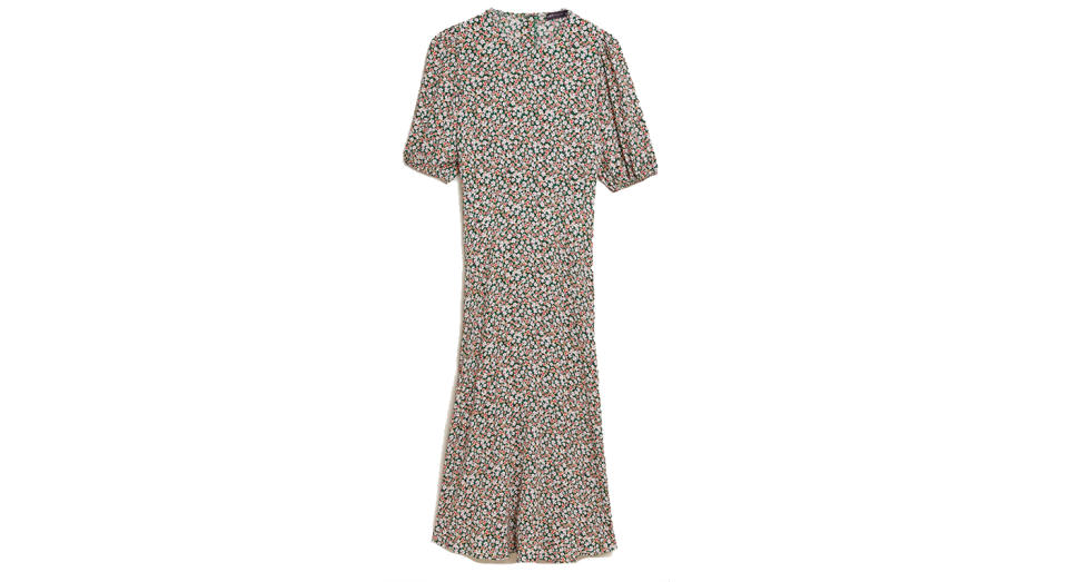 Floral Puff Sleeve Midaxi Tea Dress