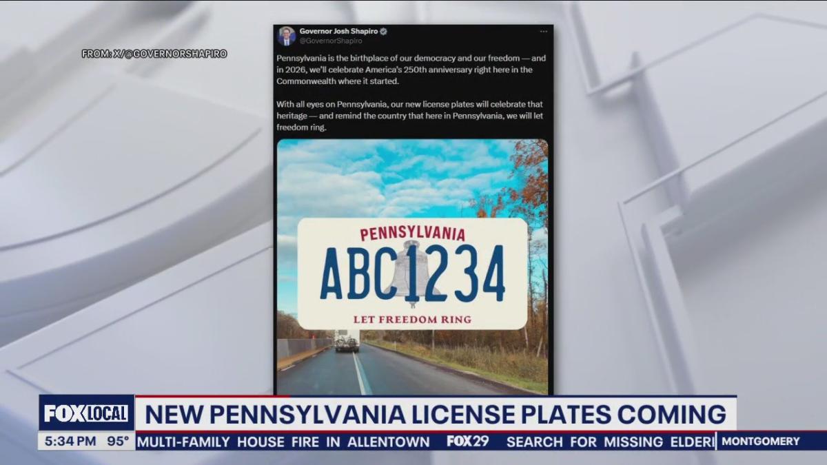 New pennsylvania license plate