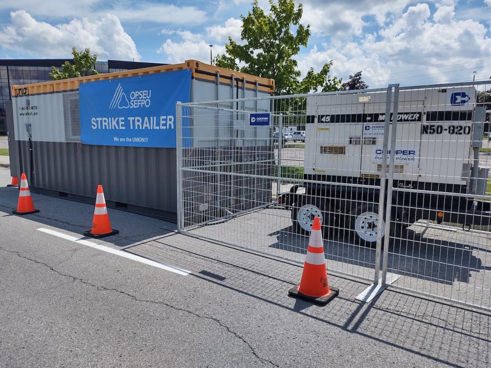 A CASO strike trailer. CASO workers have been negotiating with their employer since November but have not yet reached an agreement by July 8, 2024.