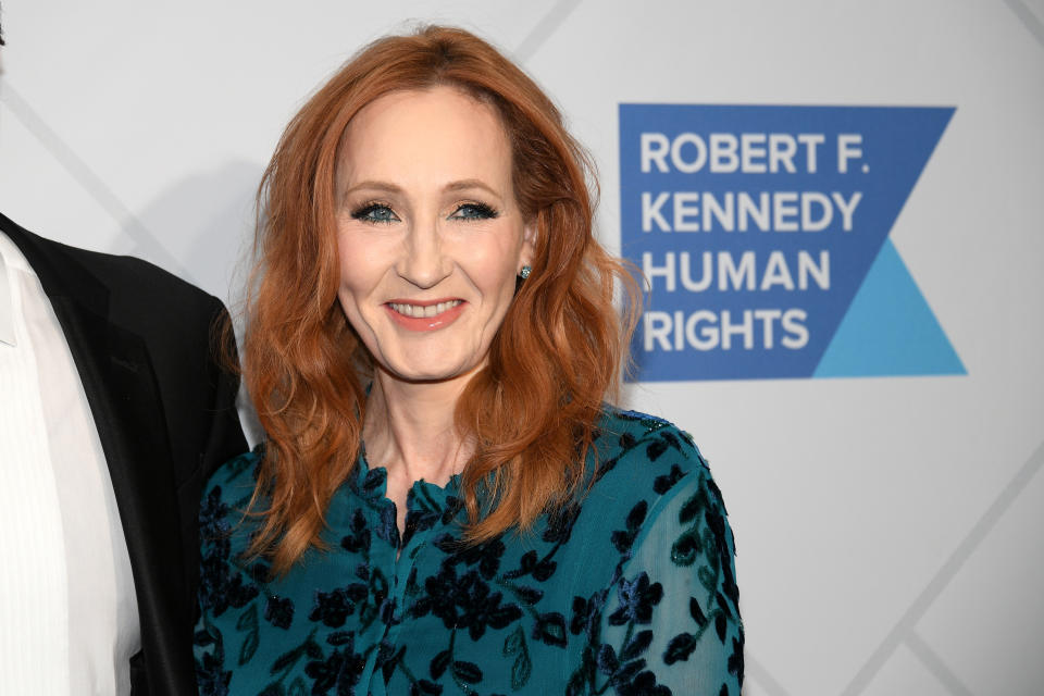 NEW YORK, NEW YORK - DECEMBER 12: Author J.K. Rowling arrives at the RFK Ripple of Hope Awards at New York Hilton Midtown on December 12, 2019 in New York City. (Photo by Dia Dipasupil/Getty Images)