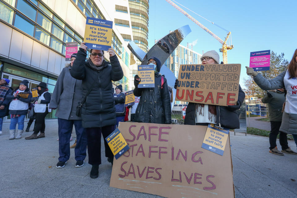 The strike is the largest in NHS history. (SWNS)