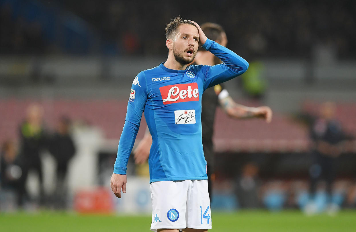 Dries Mertens and Napoli suffered a 4-1 defeat at the hands of Roma on Saturday. (Getty)