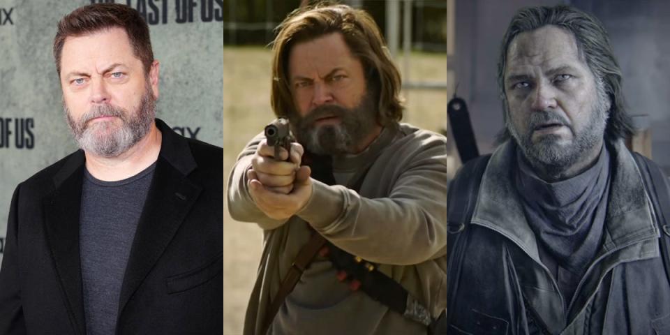 Nick Offerman in The Last of Us as Bill show vs game