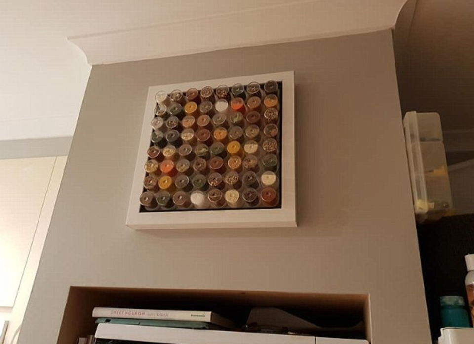 She now has her ‘kitchen art’ on display. Photo: Facebook