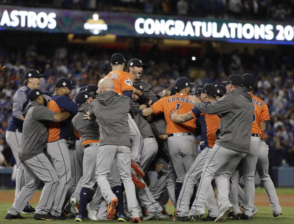 Houston turned out to watch the Astros in the World Series. (AP Photo)