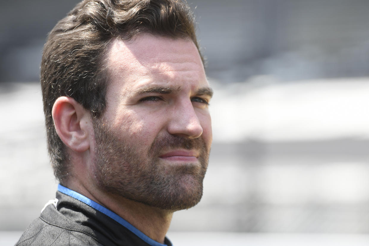 INDIANAPOLIS, IN - JULY 20: Corey LaJoie (7 Spire Motorsports Gainbridge Chevrolet) looks on during qualifying for the NASCAR Cup Series Brickyard 400 on July 20, 2024, at Indianapolis Motor Speedway in Indianapolis, Indiana. (Photo by Michael Allio/Icon Sportswire via Getty Images)