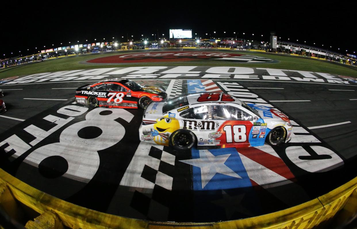Kyle Busch (18) has five top fives in 12 races. (Getty)