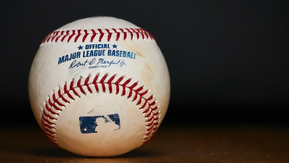 South Tyrol, Italy - May 20 2019: Used Major League Baseball (MLB) Baseball.