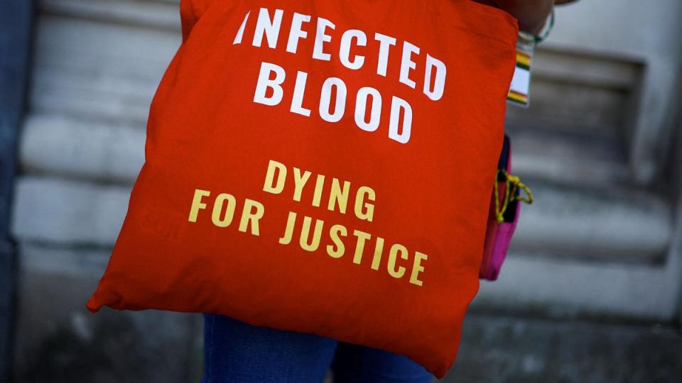 The government is expected to announce £10bn of infected blood scandal compensation (AFP/Getty)
