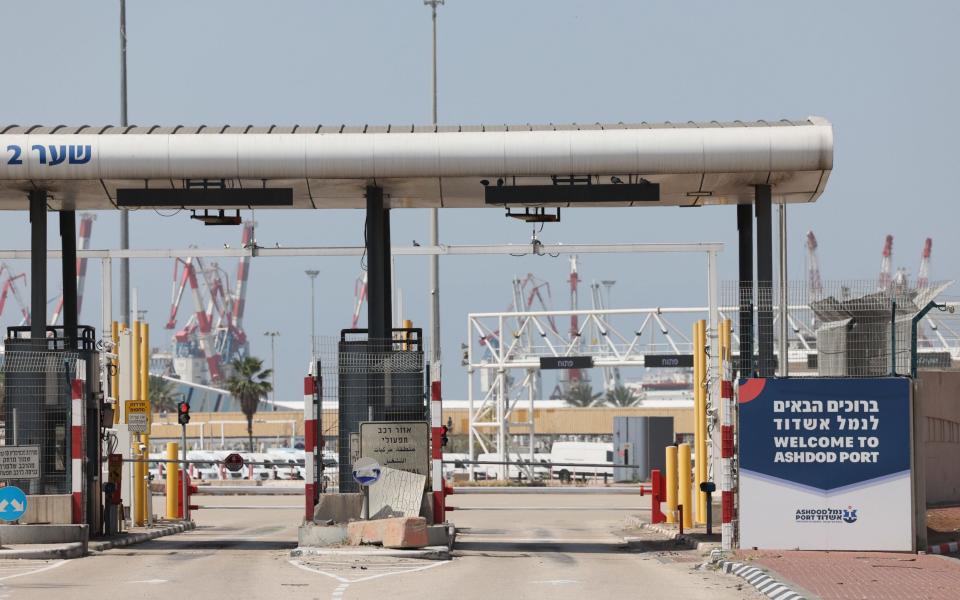 The entrance to the port of Ashdod