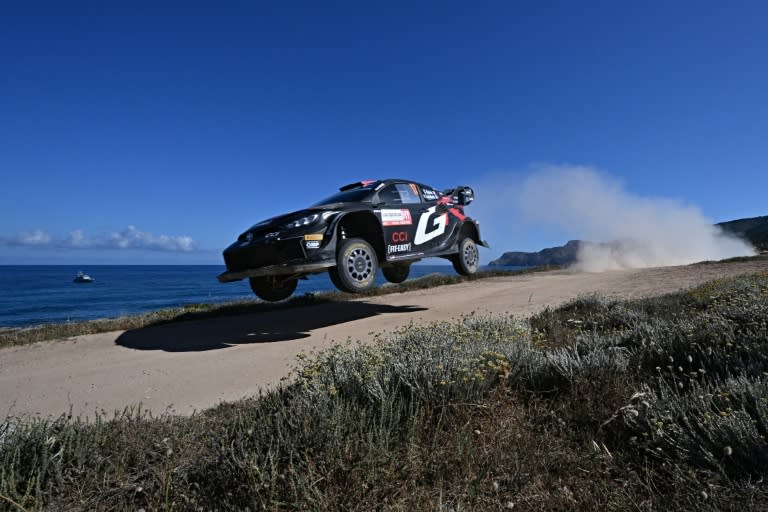 Sebastien Ogier (Toyota) was deprived of victory in the Rally Italia when he had a puncture on the final stage (Andreas SOLARO)