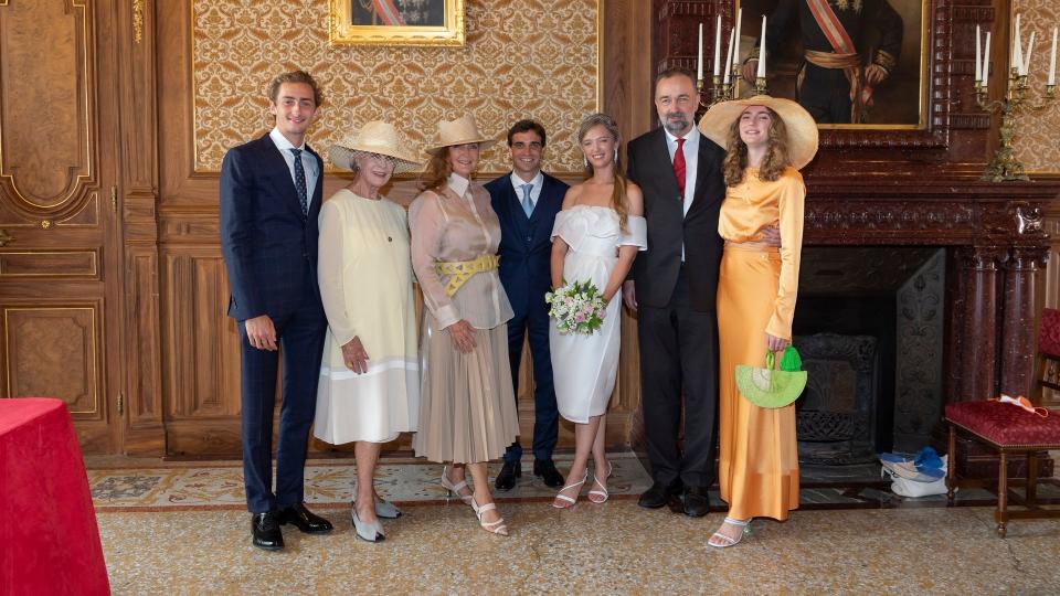 Eleonore with family in formal dress