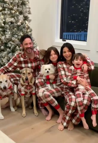 <p>Jenna Dewan/Instagram</p> Jenna Dewan and her family pose for a Christmas photo.