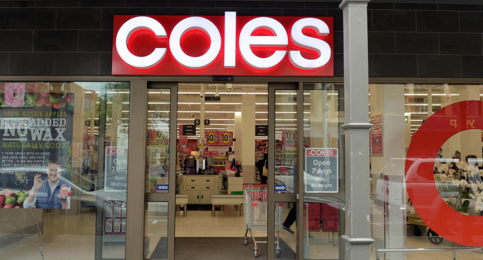 Front of a Coles store.