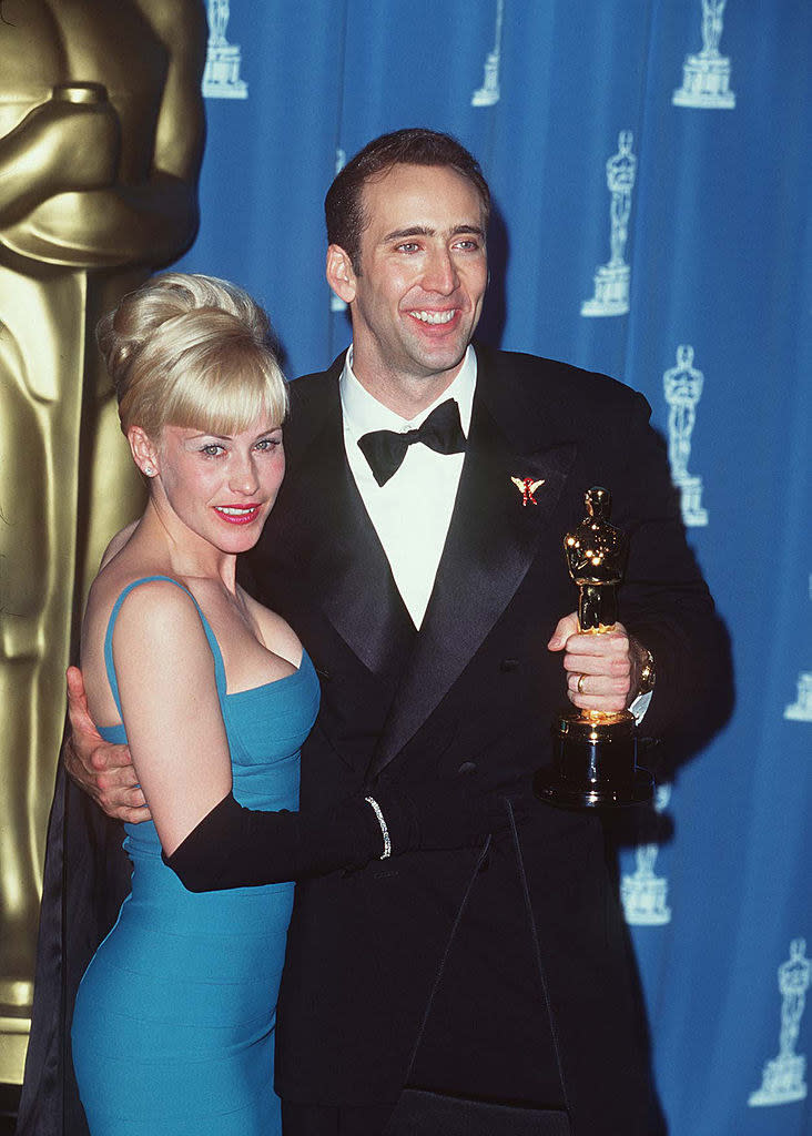 Cage and Arquette at the academy awards