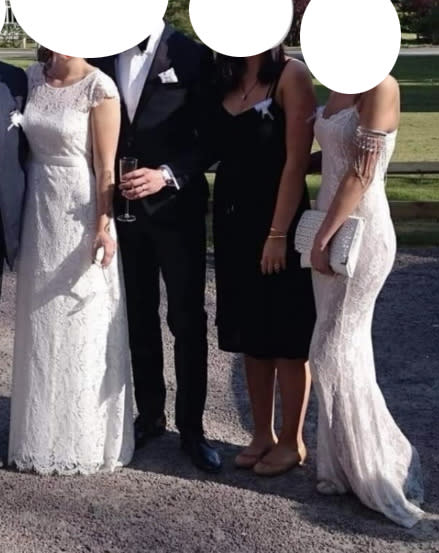 The two women's dresses were only distinguishable by the neckline. Photo: Facebook