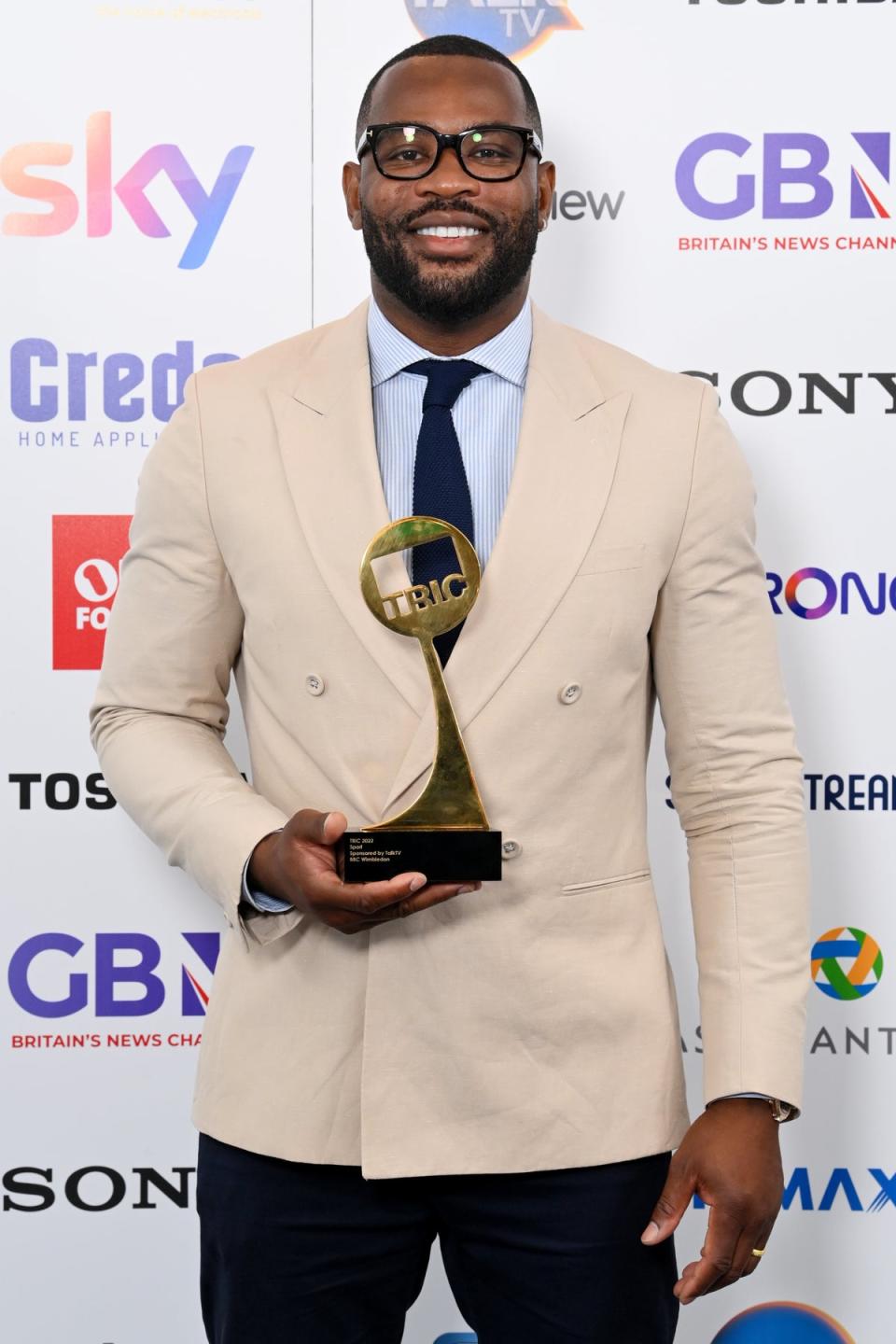 Ugo Monye at the TRIC awards (David Fisher/Shutterstock)