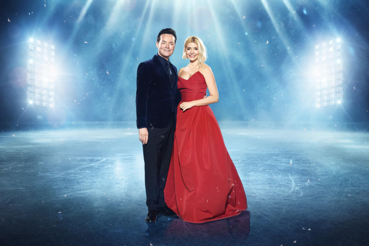 Dancing On Ice presenters Stephen Mulhern and Holly Willoughby