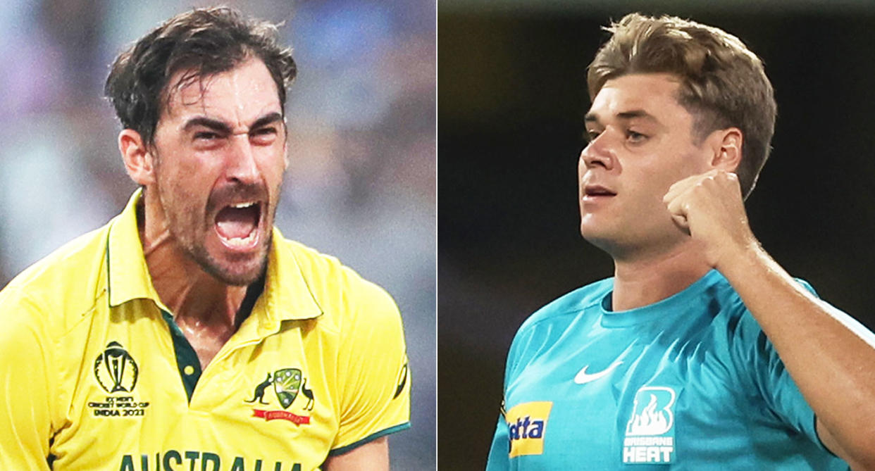 Spencer Johnson has revealed details of a superb gesture from Mitchell Starc in the wake of his cruel injury setback in 2023. Pic: Getty