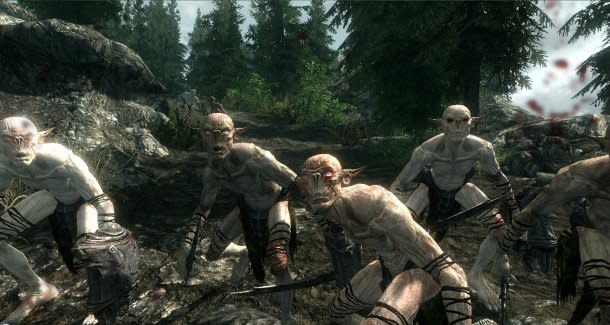 Best Skyrim mods — a Falmer warband. Each Falmer has its own appearance variation.