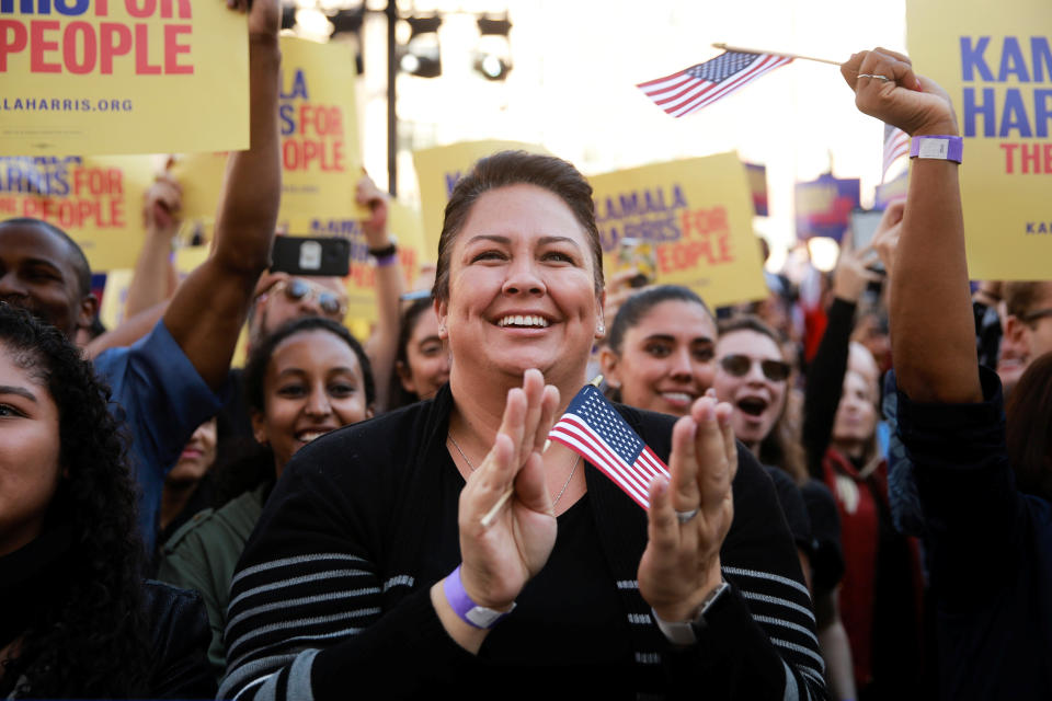 Supporters of Sen. Kamala Harris