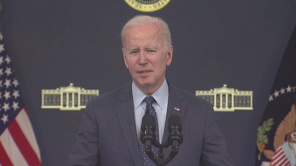 美國總統拜登（Joe Biden）以冰淇淋作為談論田納西州槍擊案的開場，引起外界輿論撻伐。（資料照，路透社）