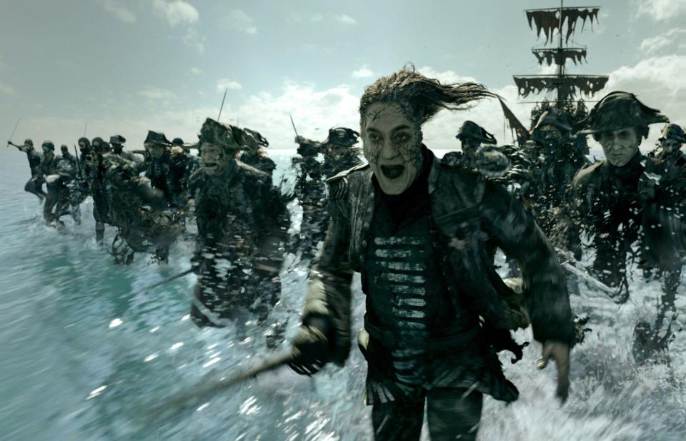 Javier Bardem as Salazar in Pirates of the Caribbean: Dead Men Tell No Tales. (Disney/Alamy)