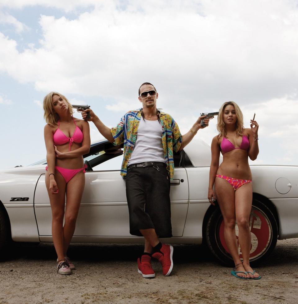 editorial use only no book cover usage mandatory credit photo by moviestoreshutterstock 3659783d ashley benson, james franco, vanessa hudgens spring breakers apr 2013