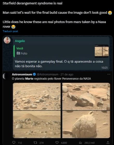 Confunden fotos de Marte con capturas de Starfield" width="832