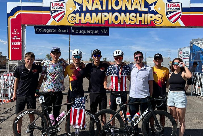 The Midwestern State University cycling team came away victorious last weekend at the Collegiate Road Cycling Nationals in Albuquerque, New Mexico.