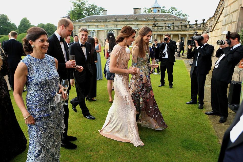 Prince William and Kate Middleton attend a gala at Houghtoh Hall hosted by David Cholmondeley and Rose Hanbury