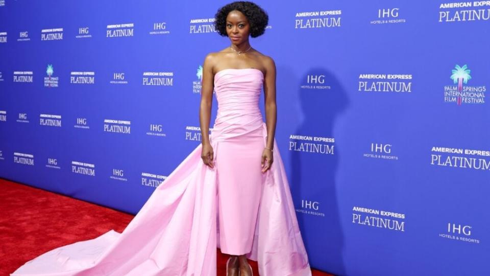 Honoree Danielle Deadwyler is pretty in pink at the 2023 PSIFF Awards in Palm Springs.