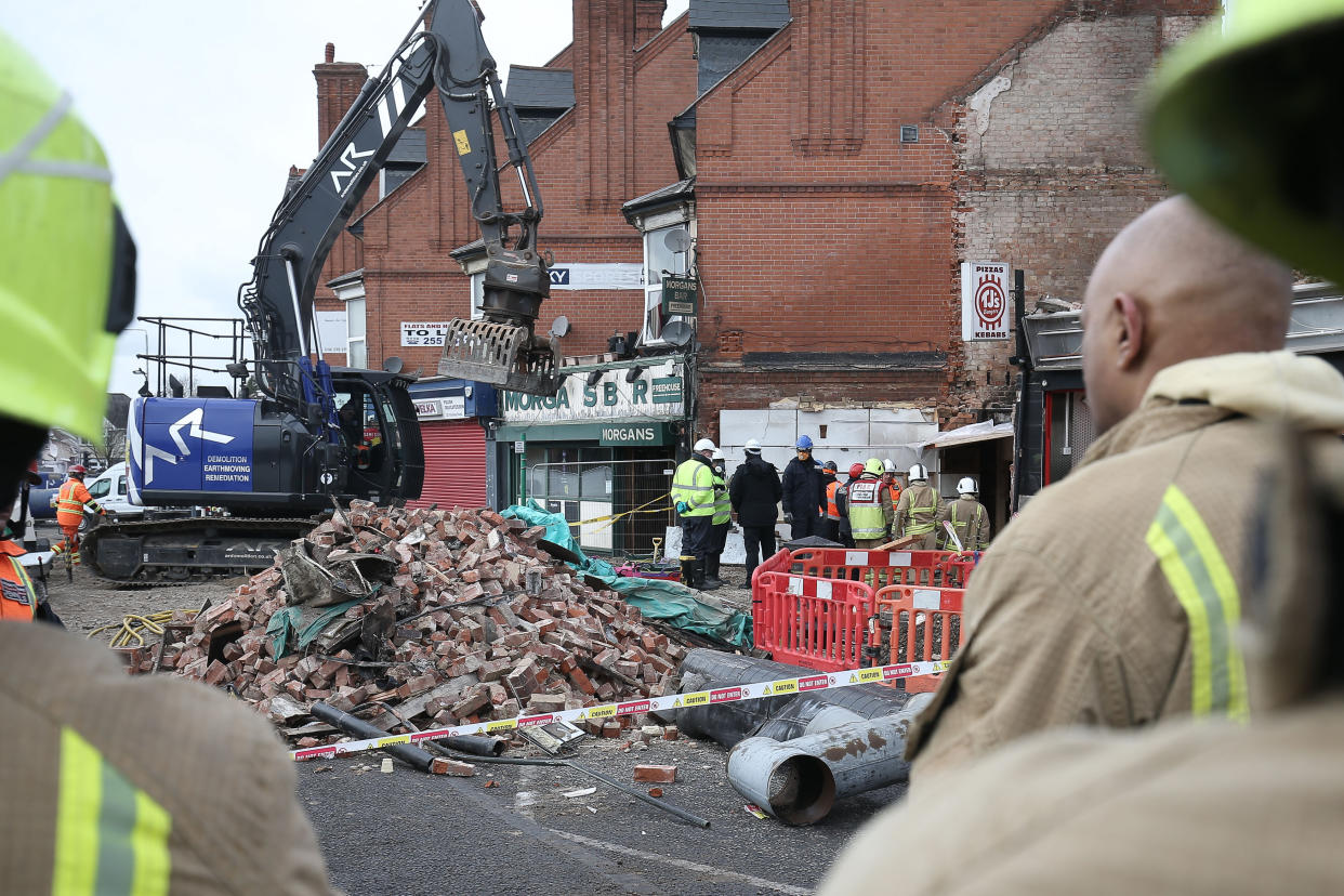 Three men have appeared in court following the Hinckley Road blast that killed five people (PA)