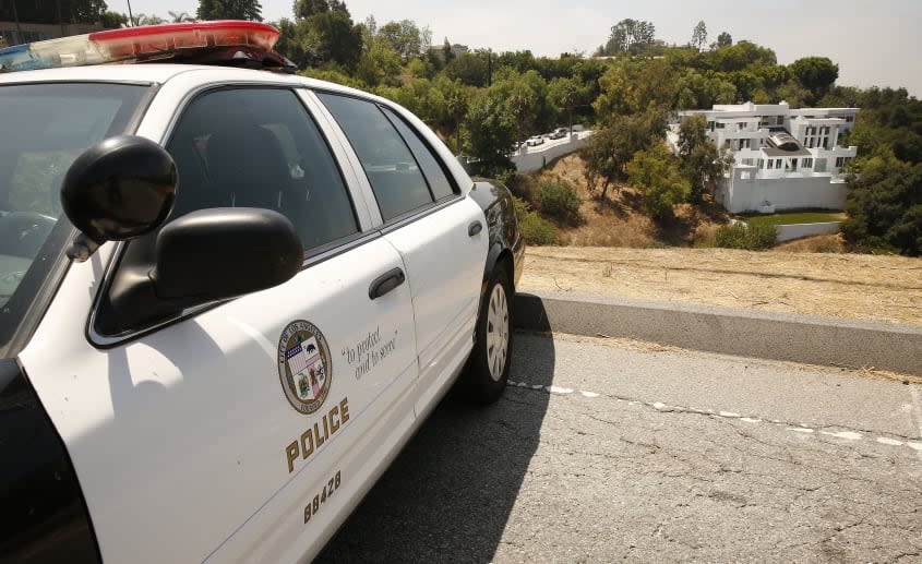 An LAPD squad car in Beverly Crest, Los Angeles in 2020. 