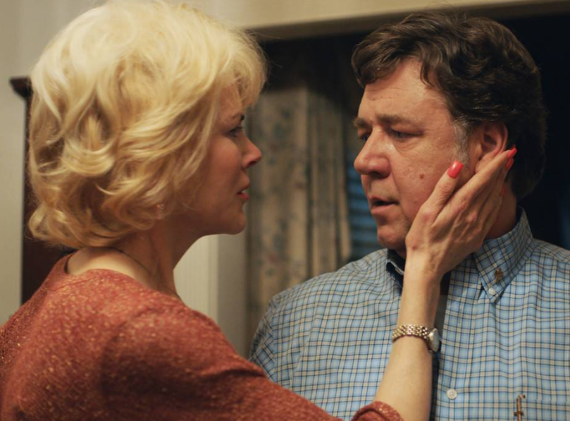 Nicole Kidman and Russell Crowe play Marshall and Nancy in Boy Erased. Source: Universal