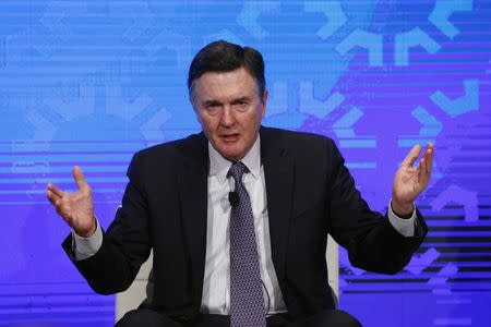 Dennis Lockhart of the Atlanta Fed takes part in a panel convened to speak about the health of the U.S. economy in New York November 18, 2015. REUTERS/Lucas Jackson/File Photo