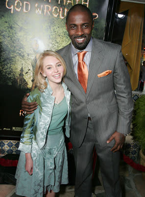 AnnaSophia Robb and Idris Elba at the Los Angeles premiere of Warner Bros. Pictures' The Reaping
