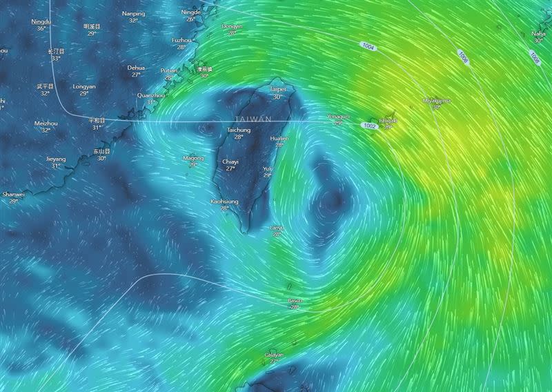 最新歐洲模式顯示，下週後期可能有颱風靠近台灣。（圖／翻攝自「台灣颱風論壇｜天氣特急」臉書）