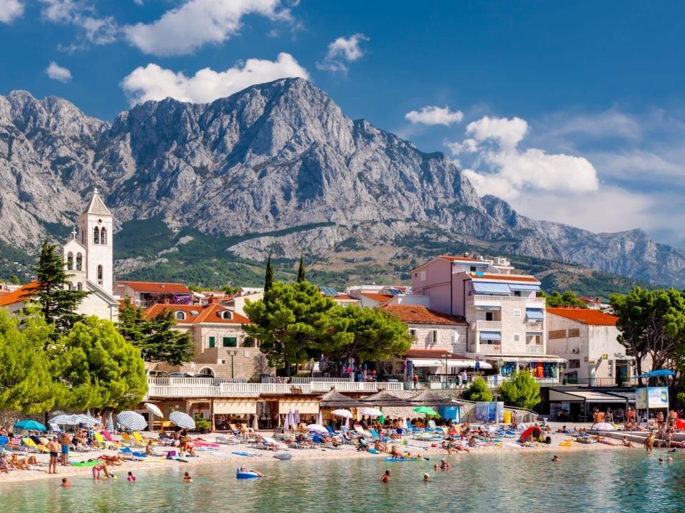 Baska Voda, a tourist town on the Makarska Riviera, Dalmatia, Croatia.