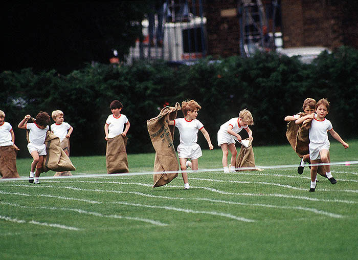 Princesa Diana en las jornadas deportivas de la escuela Wetherby en 1991