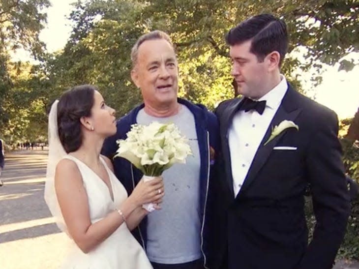 tom hanks crashes wedding