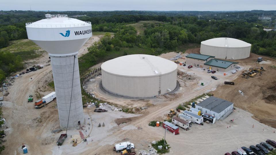 Work is underway at Waukesha’s new booster pumping station on East Broadway in Waukesha on Friday, Aug. 25, 2023. When Waukesha residents turn on their faucets in mid-September, they will see Lake Michigan water. The city of Waukesha was the first community in the country located entirely outside the Great Lakes basin to get a water diversion approved under the Great Lakes Compact. The landmark agreement that says water can’t leave the basin.