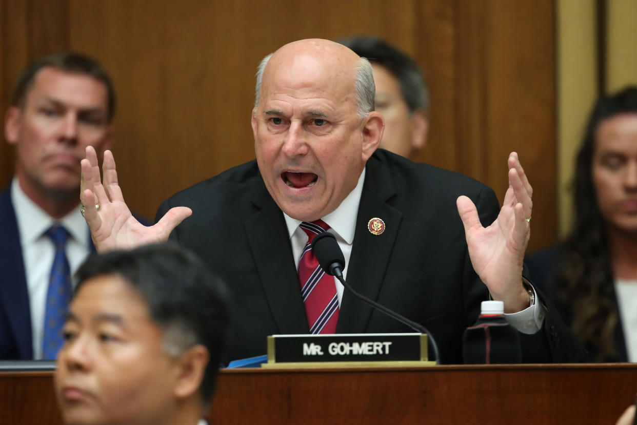 Rep. Louie Gohmert, R-Texas, questions former special counsel Robert Mueller on Wednesday. (Photo by Win McNamee/Getty Images)