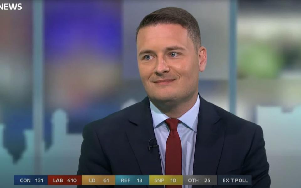 Wes Streeting the shadow health secretary, appears on ITV's general election programme