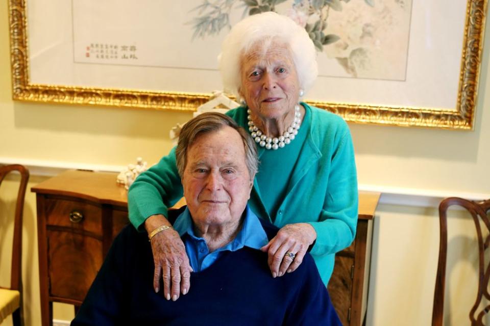 Former First Lady Barbara Bush with her husband, President George H. W. Bush | Evan Sisley/Office of George Bush