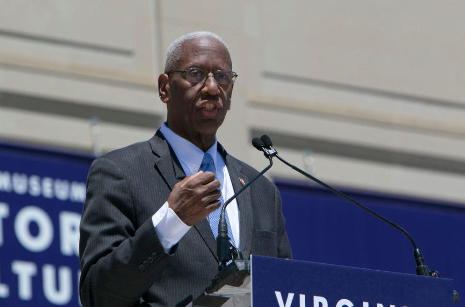 Congressman Donald McEachin speaks during the dedication of Arthur Ashe Boulevard Saturday, June 22, 2019 at the Virginia Museum of History and Culture in Richmond, Va. / Credit: Julia Rendleman for The Washington Post via Getty Images